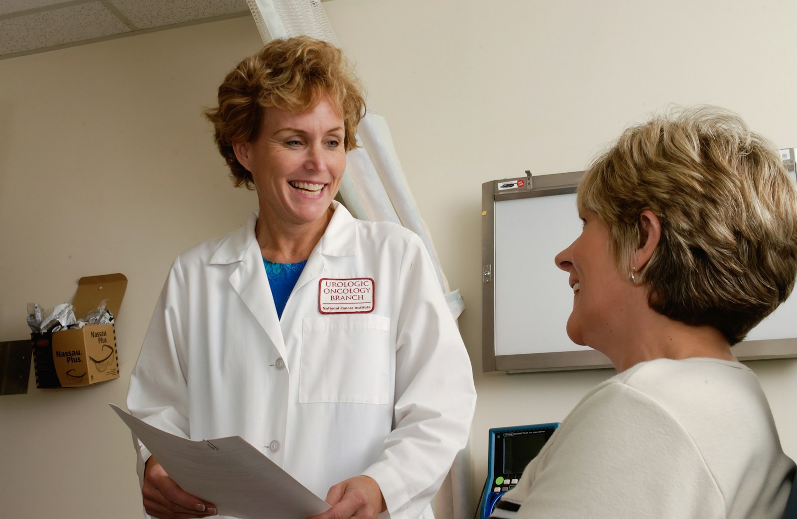 Doctor talking with a patient during a consultation